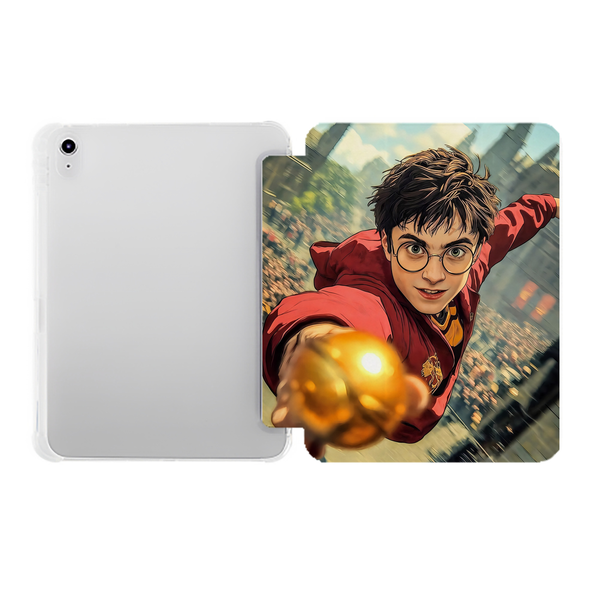 （画像用） Harry Potter ハリー・ポッターシリーズ IPad ケース ペン収納付き 三つ折りスタンド PUレザー×シリコン 対応機種9.5/10.5/10.9インチ